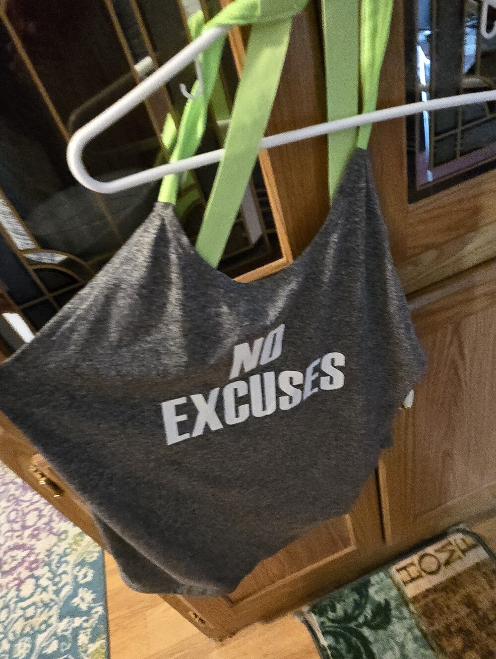 Zone Pro Gray Tank with Lime Green Straps - NO EXCUSES